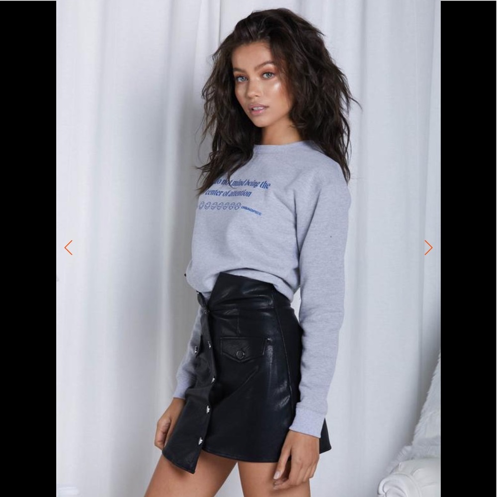 EGGIE Wicked Skirt Pleather High Waisted Black - Picture 3 of 8